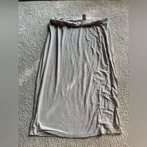 Gray Maxi Skirt summer beach casual long sleeve